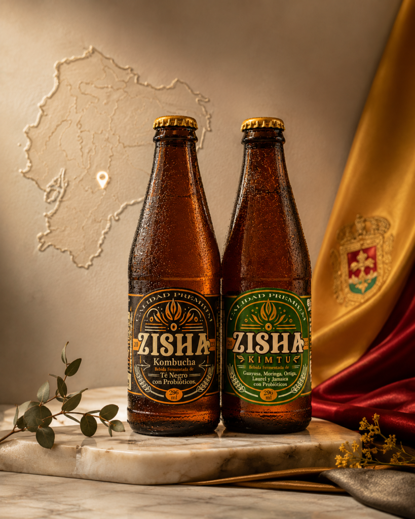 botellas de Zisha con bandera y mapa